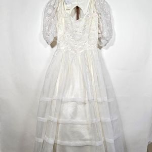 Vintage Jessica McClintock bridal princess prom crinoline gown dress 6